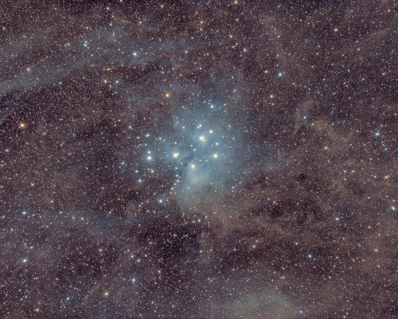 1280x1024 Wallpaper stars, glitter, glow, space, dark