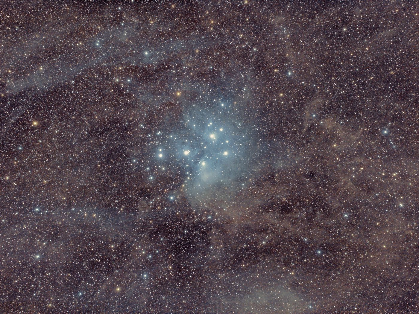 1400x1050 Wallpaper stars, glitter, glow, space, dark