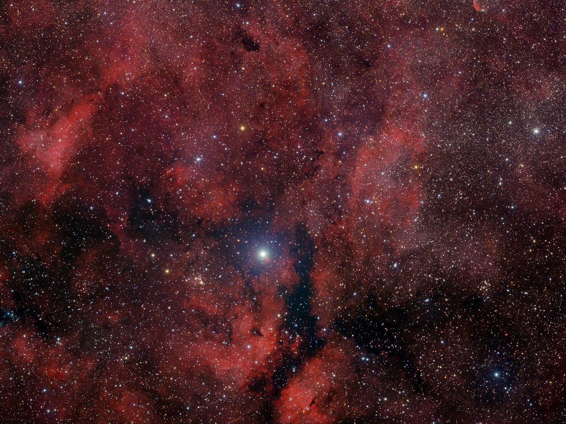 1152x864 Wallpaper stars, glitter, nebula, clouds, space, dark