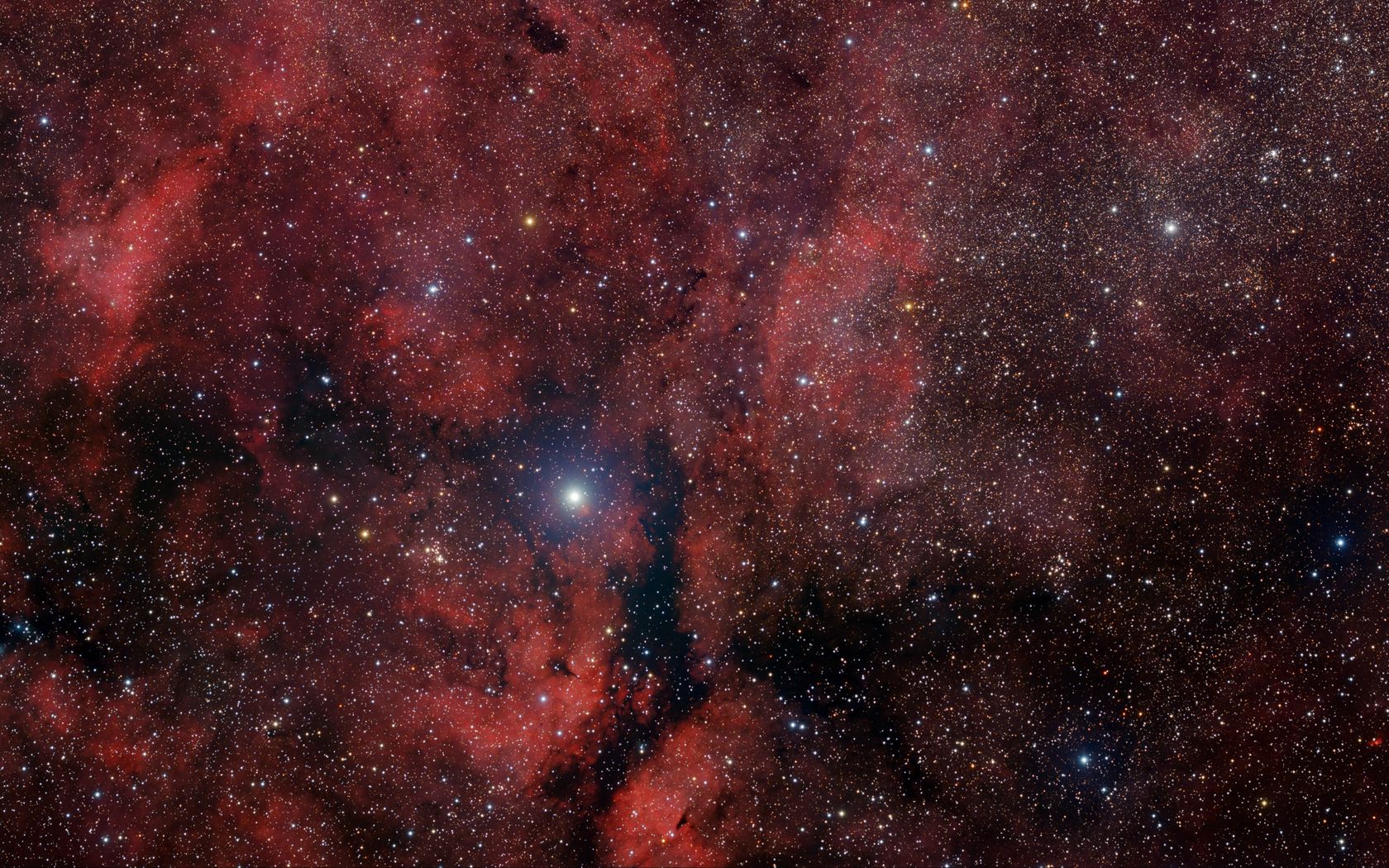 1680x1050 Wallpaper stars, glitter, nebula, clouds, space, dark