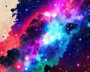Preview wallpaper stars, glow, art, colorful