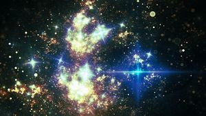 Preview wallpaper stars, glow, glare, particles, magic