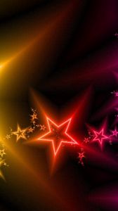 Preview wallpaper stars, light, colorful, abstract