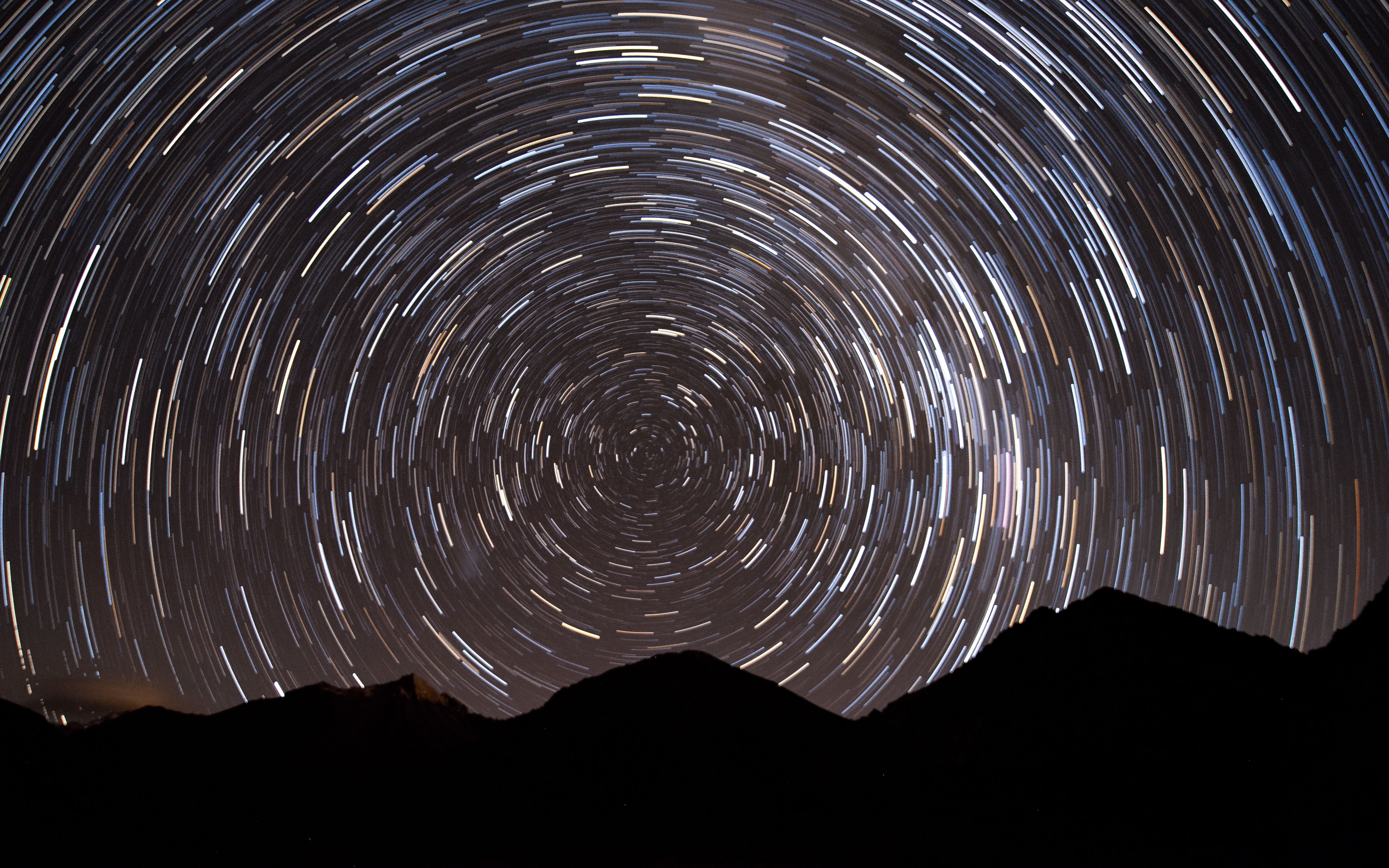 Download wallpaper 3840x2400 stars, long exposure, distortion, stripes ...