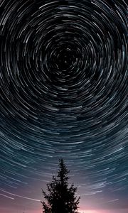 Preview wallpaper stars, motion, long exposure, night, astronomy