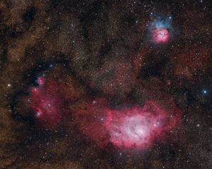 Preview wallpaper stars, nebula, bright, glow, space