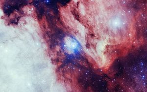 Preview wallpaper stars, nebula, brown, universe, space