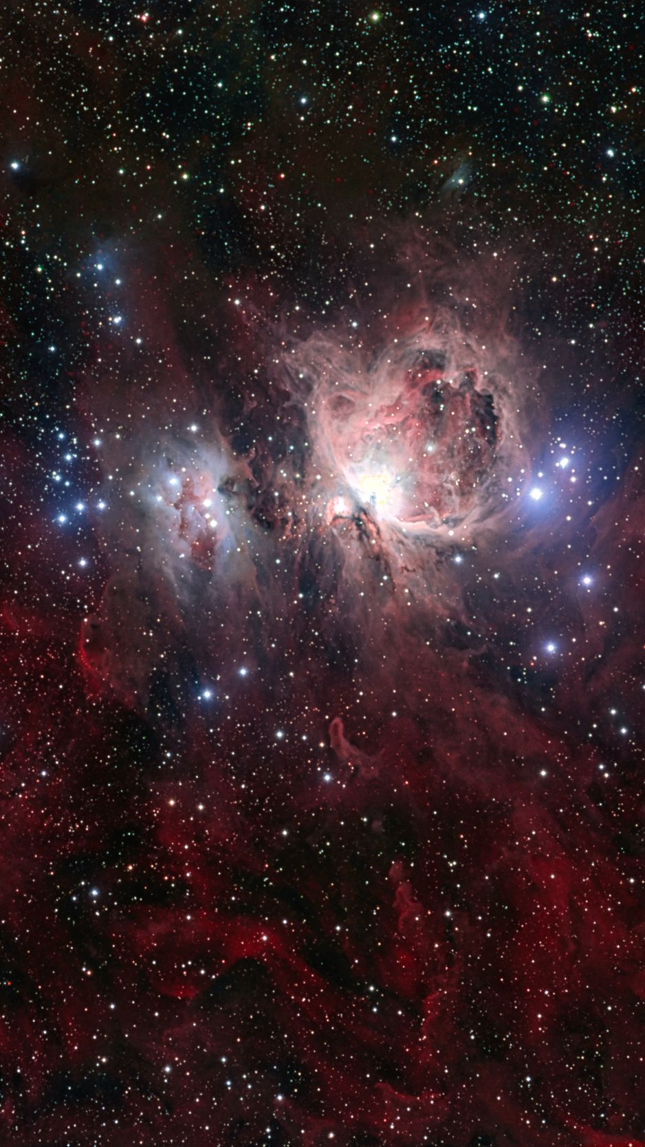 Download wallpaper 938x1668 stars, nebula, glow, dark, space iphone 8/7