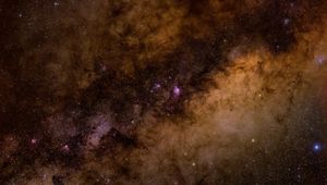 Preview wallpaper stars, nebula, space, galaxy, brown, universe