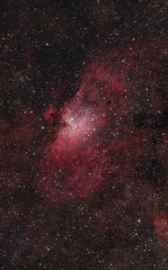 Preview wallpaper stars, nebulae, glitter, red, dark, space