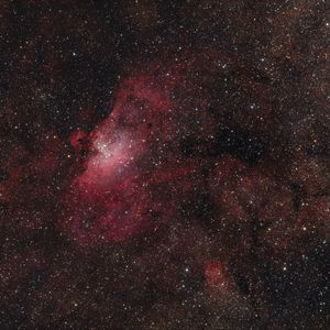 Preview wallpaper stars, nebulae, glitter, red, dark, space