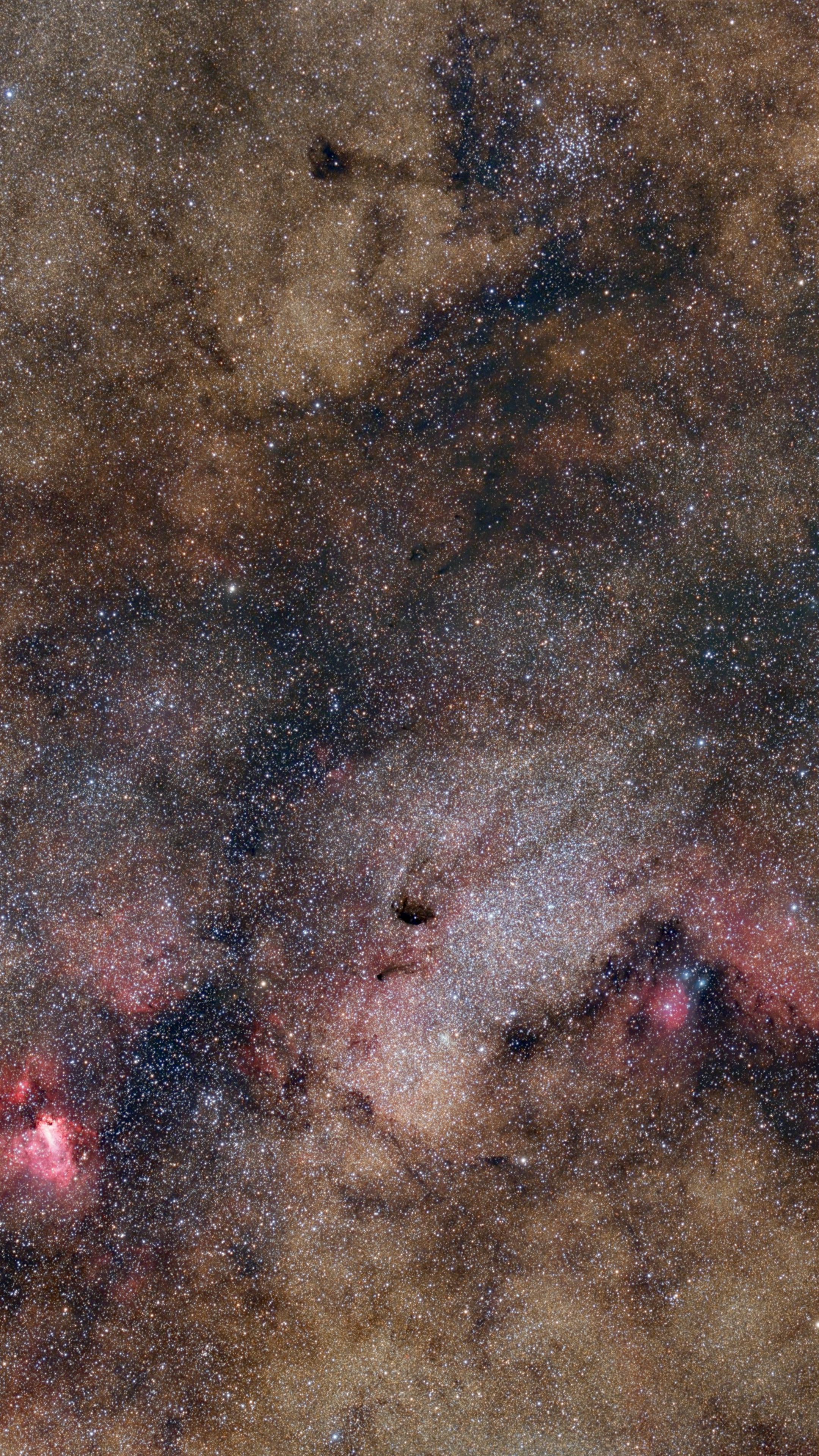 2160x3840 Wallpaper stars, nebulae, space, dark, clouds