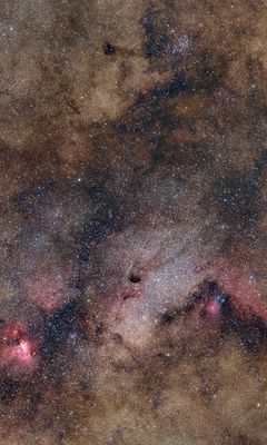 240x400 Wallpaper stars, nebulae, space, dark, clouds