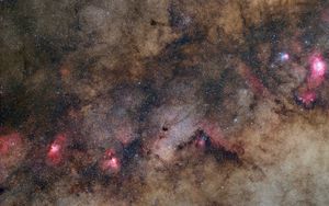 Preview wallpaper stars, nebulae, space, dark, clouds