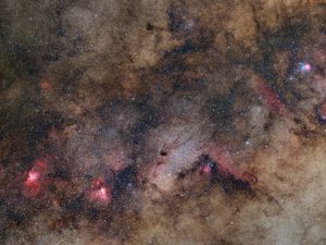Preview wallpaper stars, nebulae, space, dark, clouds