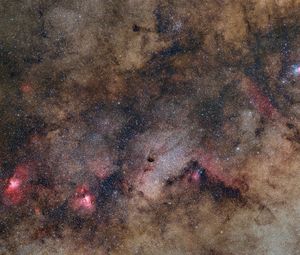 Preview wallpaper stars, nebulae, space, dark, clouds