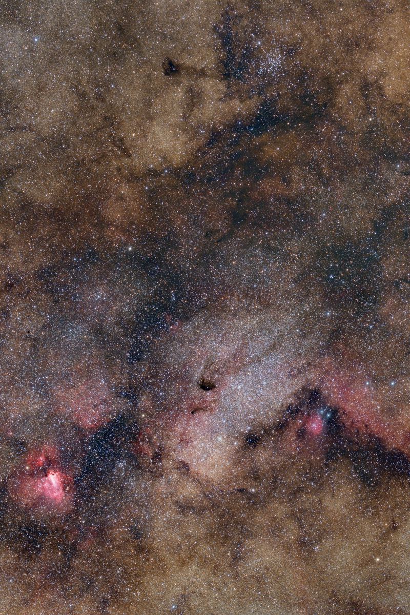 800x1200 Wallpaper stars, nebulae, space, dark, clouds