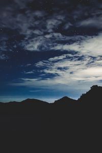 Preview wallpaper stars, night, sky, mountains