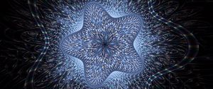 Preview wallpaper stars, pattern, fractal, glow, abstraction, blue