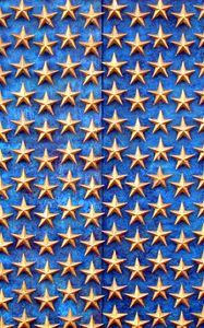 Preview wallpaper stars, pattern, texture, gold, blue