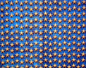 Preview wallpaper stars, pattern, texture, gold, blue