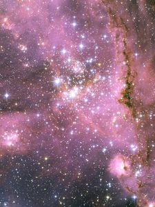 Preview wallpaper stars, pink, light, galaxy