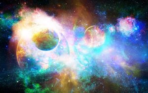 Preview wallpaper stars, planets, light, galaxy, universe, nebula