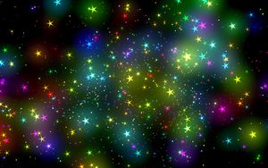 Preview wallpaper stars, shine, radiance, colorful