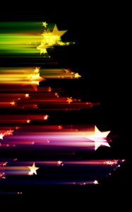 Preview wallpaper stars, shine, rays, colorful
