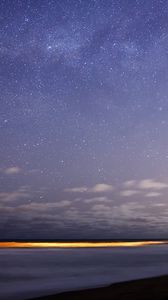 Preview wallpaper stars, sky, night, sea, horizon