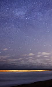 Preview wallpaper stars, sky, night, sea, horizon