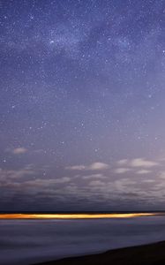 Preview wallpaper stars, sky, night, sea, horizon