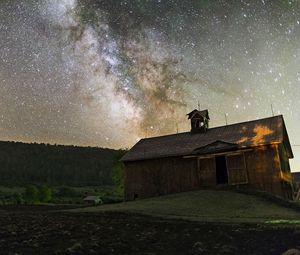 Preview wallpaper stars, sky, night, barn