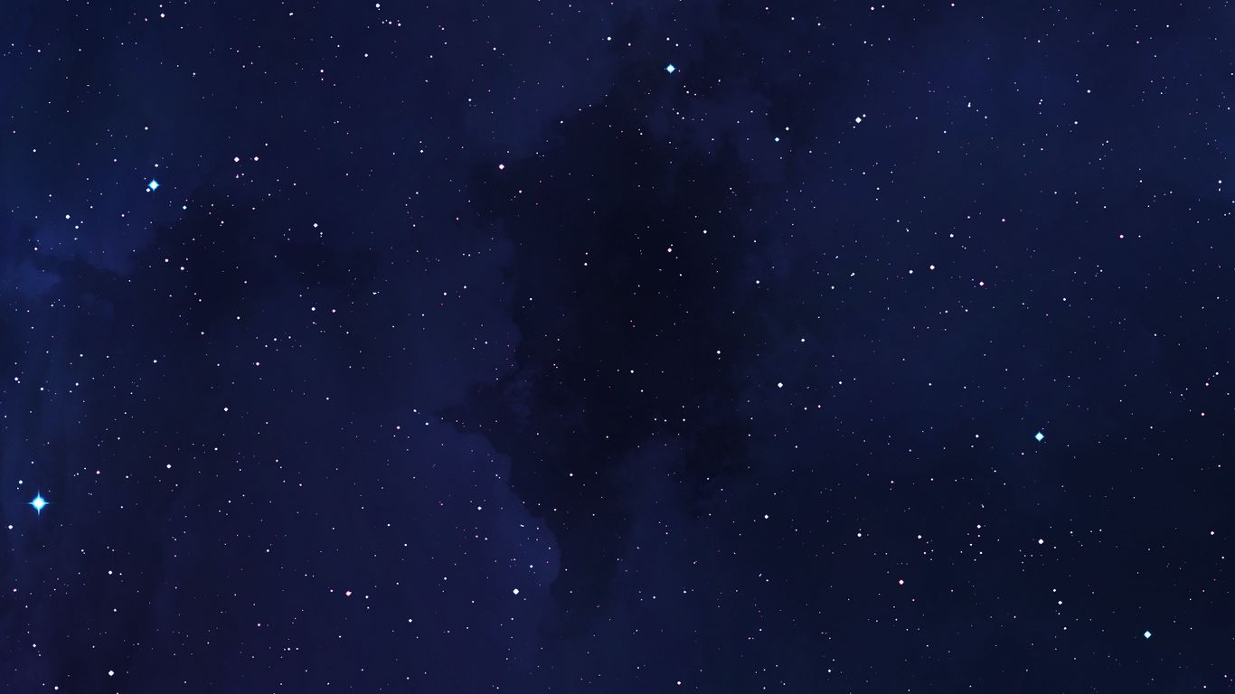 Download wallpaper 1366x768 stars, space, clouds, blue, dark tablet ...