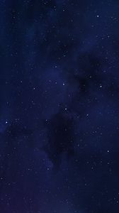 Preview wallpaper stars, space, clouds, blue, dark
