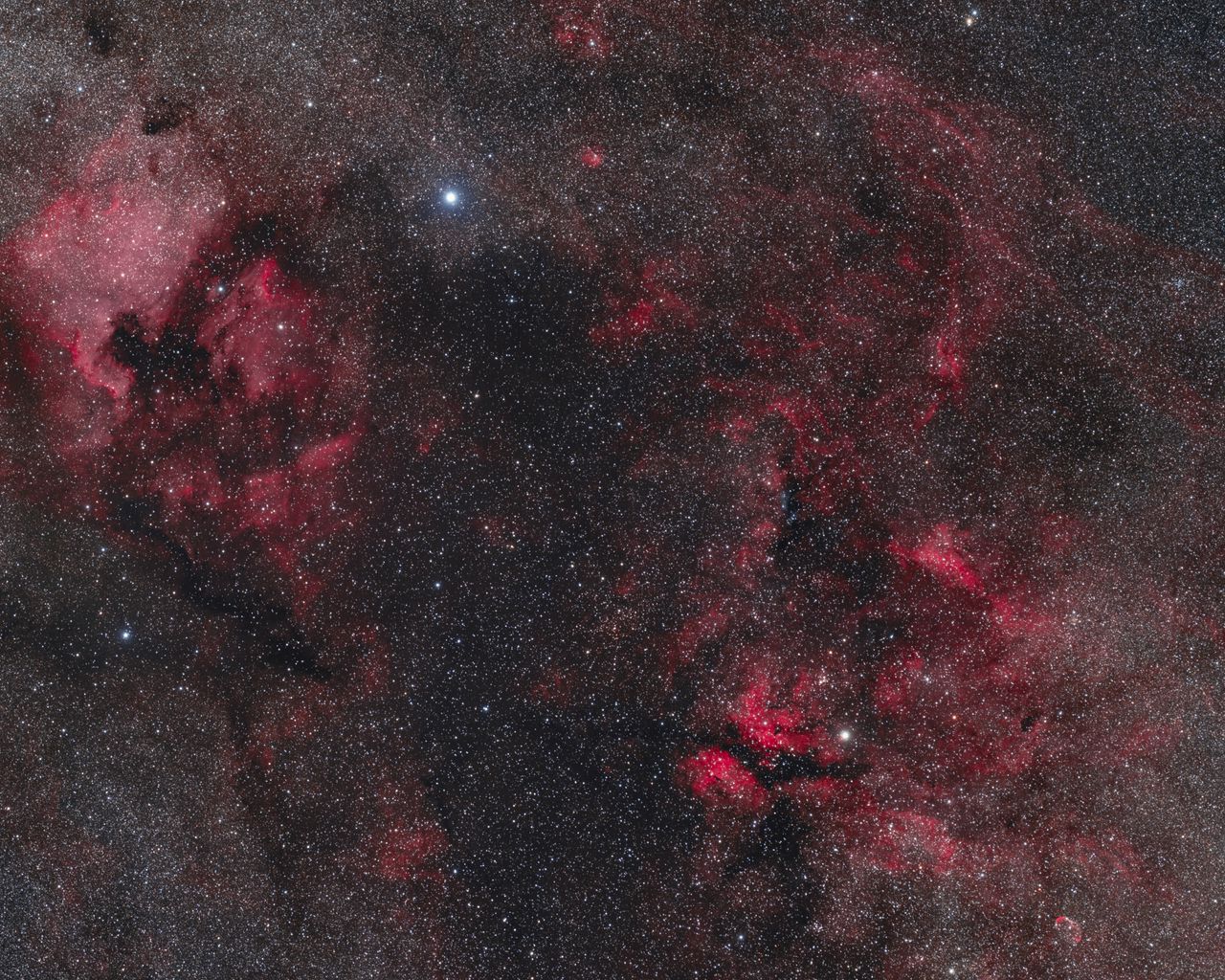 1280x1024 Wallpaper stars, space, nebula, universe, red, dark