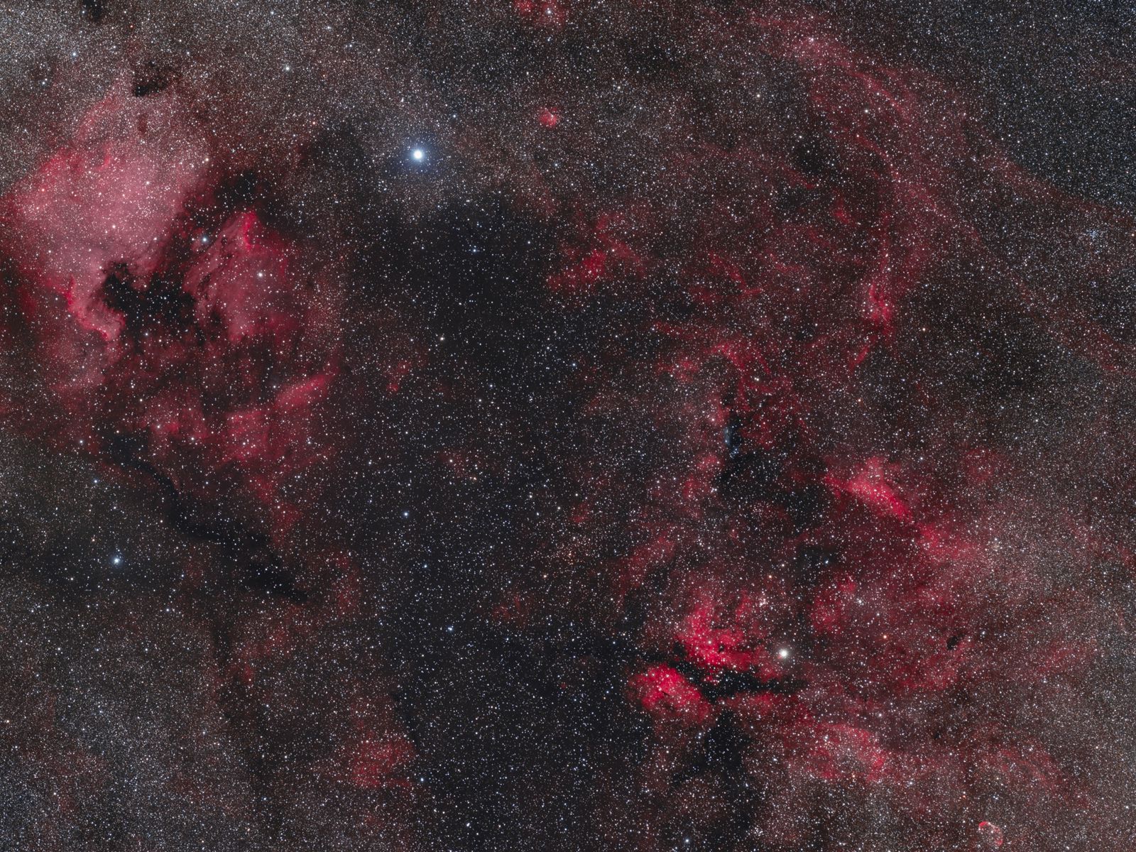 1600x1200 Wallpaper stars, space, nebula, universe, red, dark