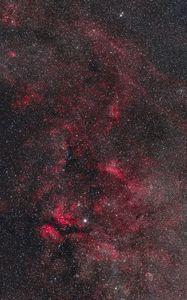 Preview wallpaper stars, space, nebula, universe, red, dark