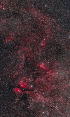 240x400 Wallpaper stars, space, nebula, universe, red, dark