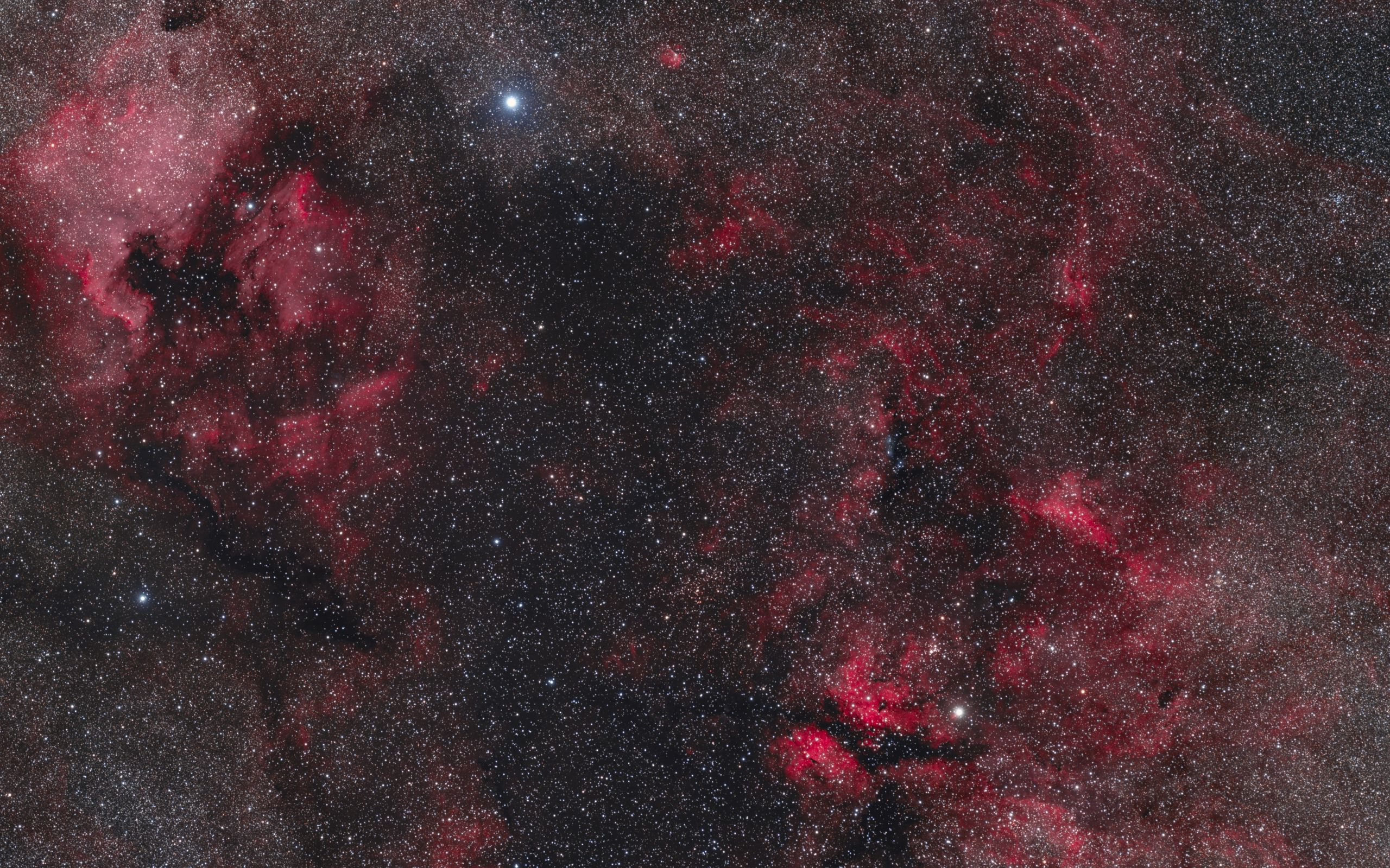 2560x1600 Wallpaper stars, space, nebula, universe, red, dark