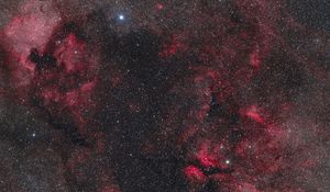 Preview wallpaper stars, space, nebula, universe, red, dark