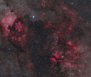 Preview wallpaper stars, space, nebula, universe, red, dark