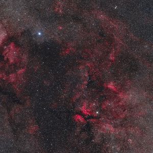 Preview wallpaper stars, space, nebula, universe, red, dark