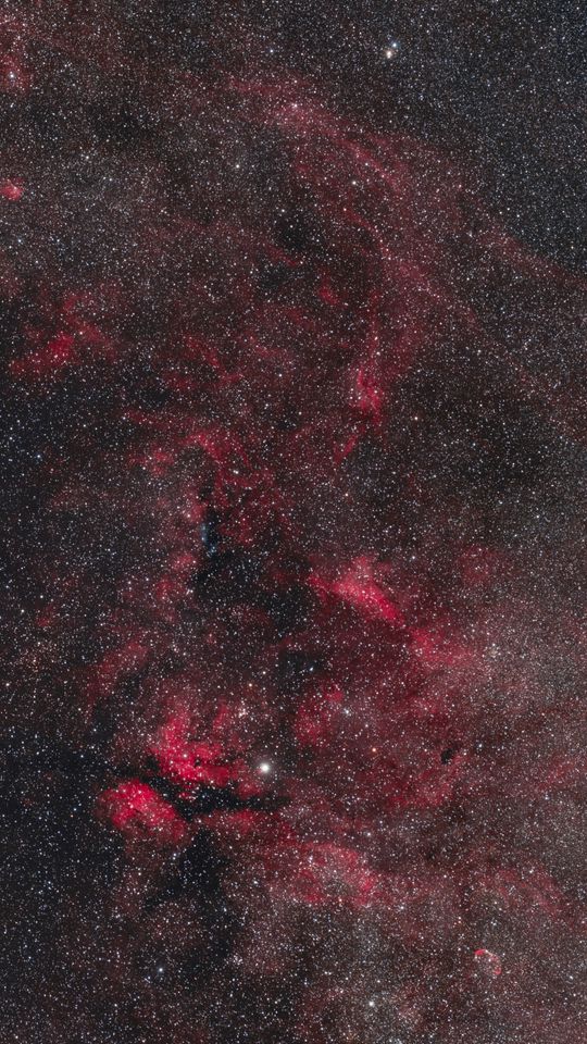 540x960 Wallpaper stars, space, nebula, universe, red, dark