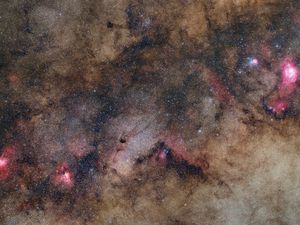 Preview wallpaper stars, sparkles, nebula, space, dark