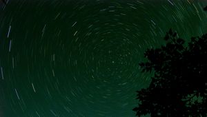 Preview wallpaper stars, starry sky, branch, circle