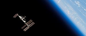 Preview wallpaper station iss, space, orbit, planet, earth