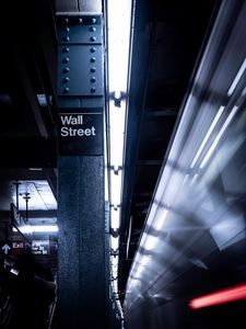 Preview wallpaper station, subway, speed, movement, underground