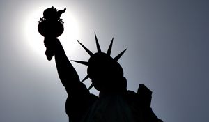Preview wallpaper statue of liberty, new york, usa, shape, shadow