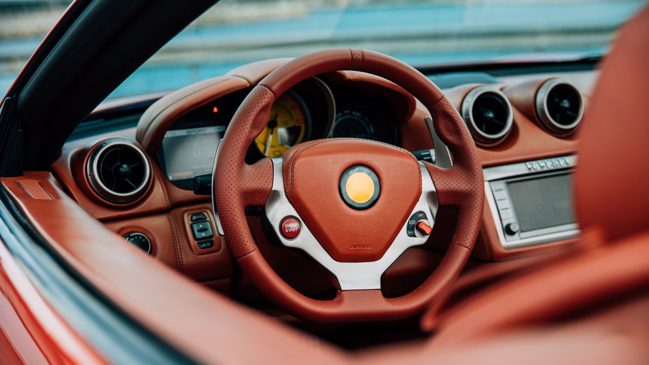 Wallpaper steering wheel, car, luxury